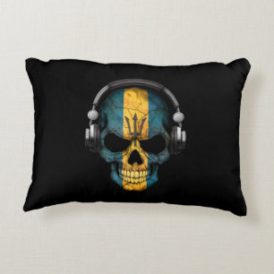 Coussins Décoratifs Crâne personnalisable des Barbade DJ avec des