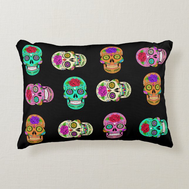 Coussins Décoratifs Crânes à sucre (Devant)