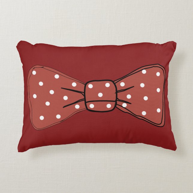 Coussins Décoratifs Cravate Pop Art Spotty Red Bow (Devant)