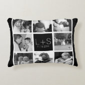 Coussins Décoratifs Créez Votre Propre Collage de Photos de Mariage Mo (Devant)