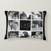 Coussins Décoratifs Créez votre propre collection photo Mariage Monogr (Dos)