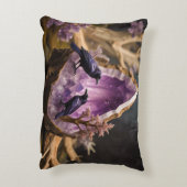 Coussins Décoratifs Crows Ravens Amethyst Crystal Fantasy  (Dos(Vertical))