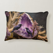 Coussins Décoratifs Crows Ravens Amethyst Crystal Fantasy  (Dos)