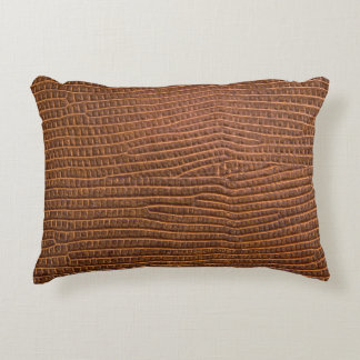 Coussins Décoratifs cuir Brown comme fond de texture, cuir, peau,