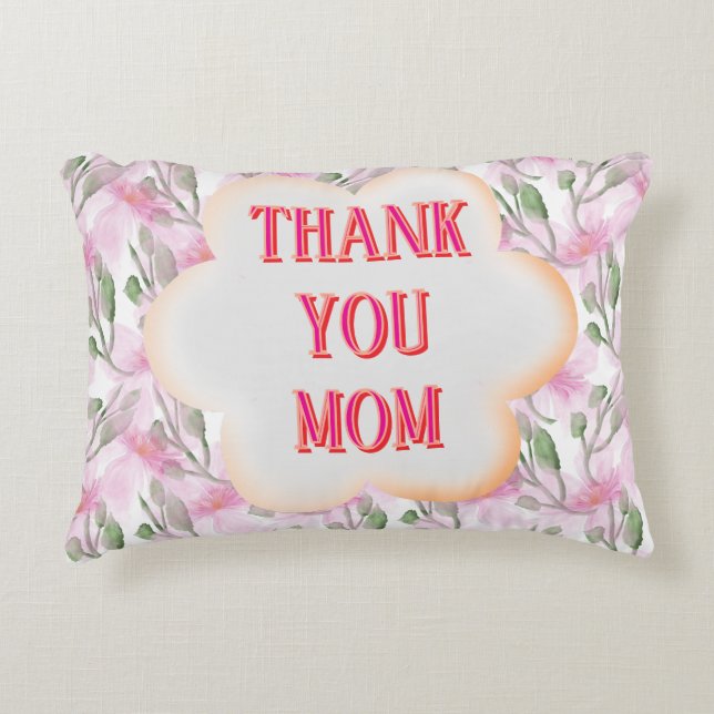 Coussins Décoratifs Custom and Personalized watercolor floral pattern  (Devant)