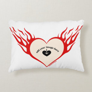 Coussins Décoratifs Customiser le coeur flamboyant