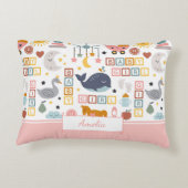 Coussins Décoratifs Cute Baby Girl Pink Pattern (Dos)