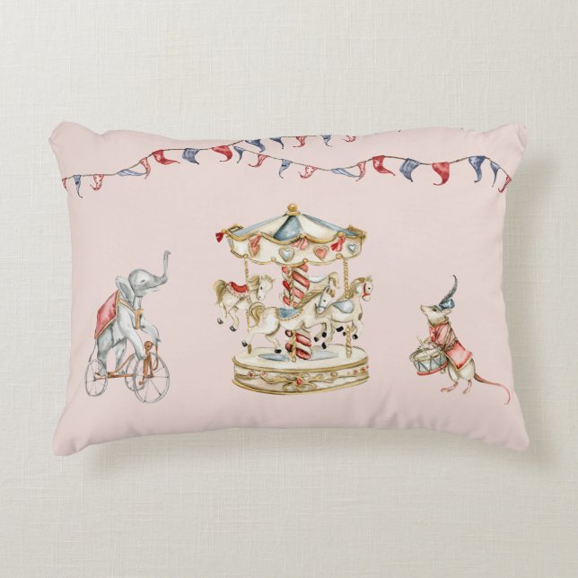 Coussins Décoratifs Cute Children Circus Carnival Animals Pattern (Devant)