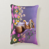 Coussins Décoratifs Cute Chipmunk en Fleurs (Dos(Vertical))