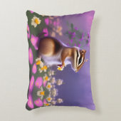 Coussins Décoratifs Cute Chipmunk en Fleurs (Devant(Vertical))
