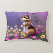 Coussins Décoratifs Cute Chipmunk en Fleurs (Dos)