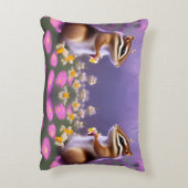 Coussins Décoratifs Cute Chipmunk en Fleurs (Dos(Vertical))