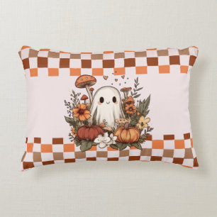 Coussins Décoratifs Cute Cottagecore Ghost Fall Halloween Checkerboard