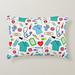 Coussins Décoratifs Cute Doctor Nurse Médicale Fournitures Motif