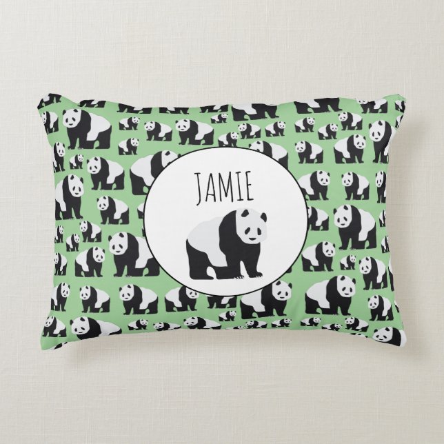 Coussins Décoratifs Cute Panda Motif ours (Devant)