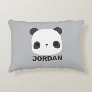 Coussins Décoratifs Cute petit ours Panda avec nom personnalisé