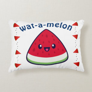 Coussins Décoratifs Cute Smiling Kawaii Watermelon