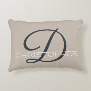 Coussins Décoratifs D Nom personnalisé Taupe Brun Neutre