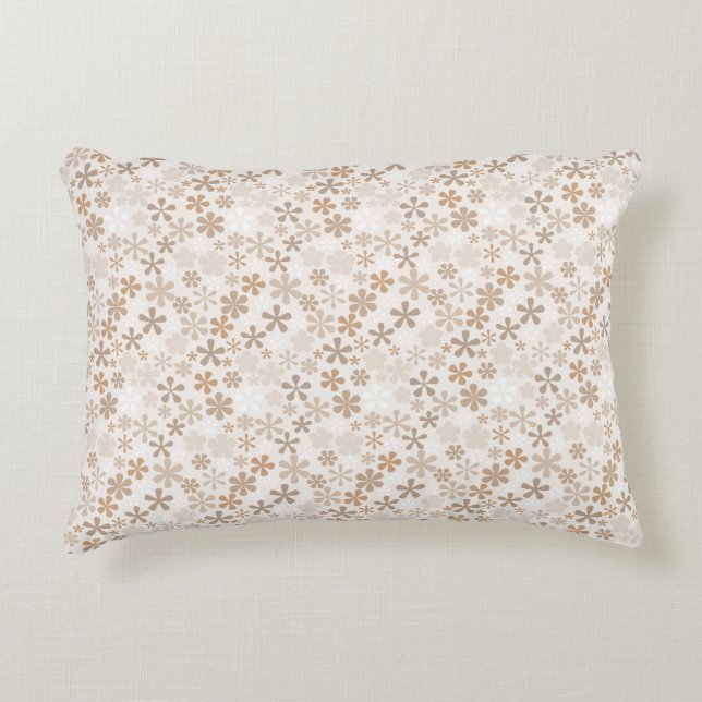 Coussins Décoratifs Daisy Flowers Beige Floral Aesthetic Ditsy Tan (Devant)