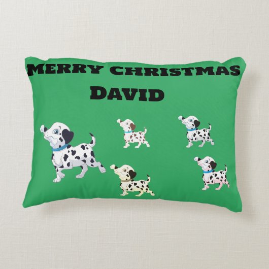 Coussins Décoratifs Dalmatie avec petits Noël (Dos)