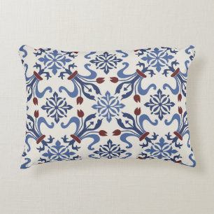 Coussins Décoratifs Damask Majolica Poterie Design Carreaux