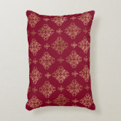 Coussins Décoratifs Damask Or En Or Sur Bourgogne (Devant(Vertical))