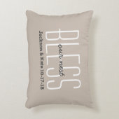 Coussins Décoratifs Date de mariage d'anniversaire Bénis notre nid sur (Devant(Vertical))