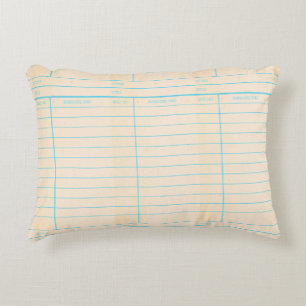 Coussins Décoratifs Date d'échéance du livre de bibliothèque rétro