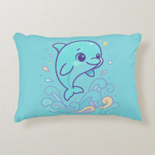 Coussins Décoratifs Dauphin Splash Bubble Mignon Animal Marin Personna