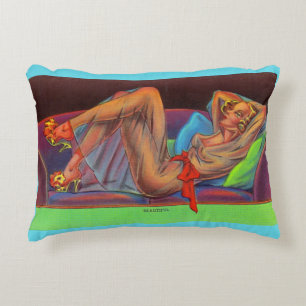 Coussins Décoratifs début des années 1940 Magnifique pin-up girl print