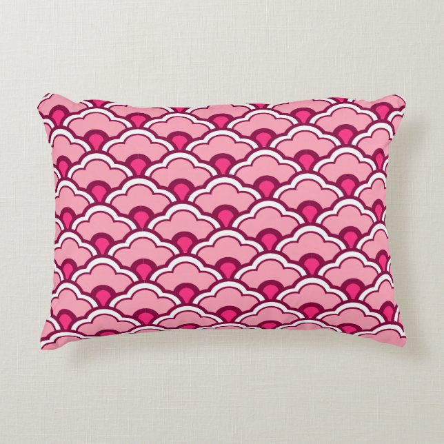 Coussins Décoratifs Déco pétoncles chinois, fuchsia et rose pâle (Devant)