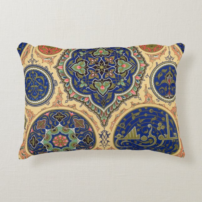 Coussins Décoratifs Décoration Arabe, plat XXVII 'd'O polychrome (Devant)