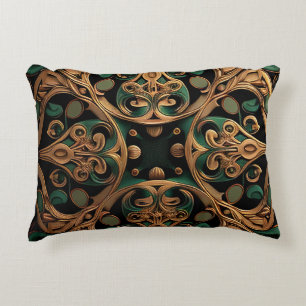 Coussins Décoratifs Décoration Motif en bronze vert