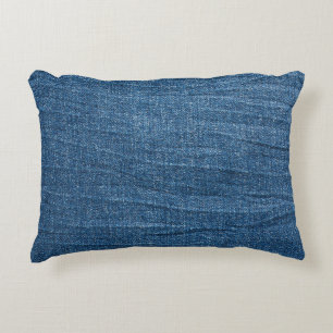 Coussins Décoratifs Dénim bleu Texture : Jeans classiques.