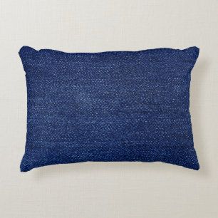 Coussins Décoratifs Dénim jeans tissu : arrière - plan texturé.