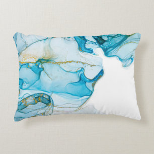 Coussins Décoratifs Des vagues d'océan doré. Image abstraite et lumine