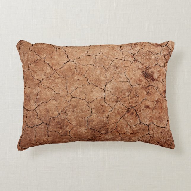Coussins Décoratifs Désert de fissures d'érosion fissurées (Devant)