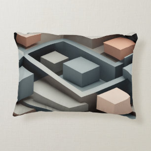 Coussins Décoratifs Design 3D moderne élégant design géométrique à deu