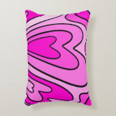 Coussins Décoratifs Design de coeur rose (Devant(Vertical))