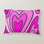 Coussins Décoratifs Design de coeur rose (Dos)