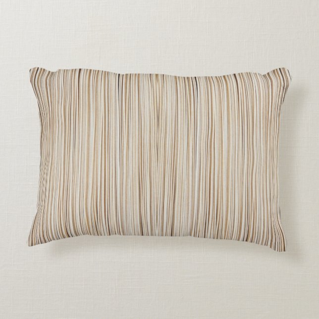 Coussins Décoratifs Design de lignes brunes abstraites (Dos)