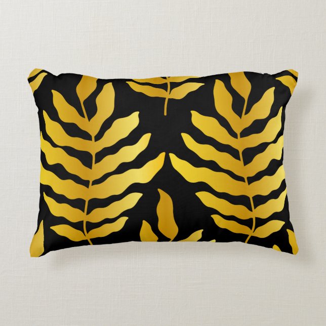 Coussins Décoratifs Design moderne avec feuille. Feuilles tropicaux de (Devant)