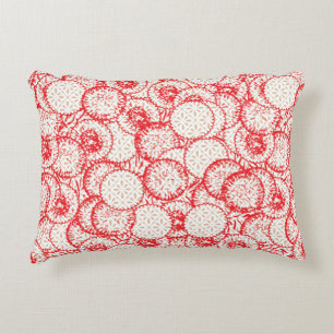 Coussins Décoratifs Design textile complexe avec rouge, or et