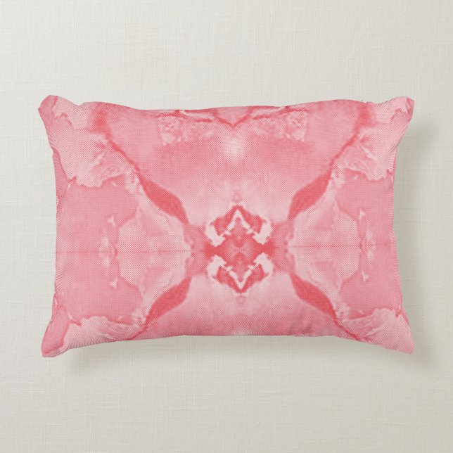 Coussins Décoratifs Design textile rose vibre avec fl complexe (Devant)