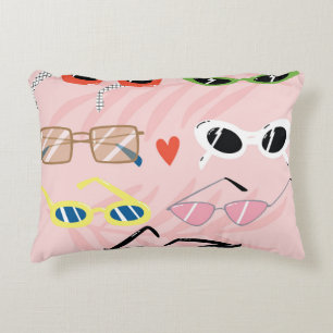 Coussins Décoratifs Dessin amusant : Collection de lunettes de soleil