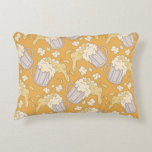 Coussins Décoratifs Dessin de bière : Vintage sans fil.