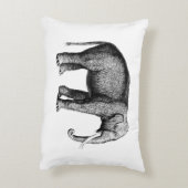 Coussins Décoratifs Dessin d'éléphant vintage (Dos(Vertical))