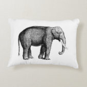 Coussins Décoratifs Dessin d'éléphant vintage (Dos)