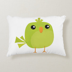 Coussins Décoratifs Dessin d'oiseau vert