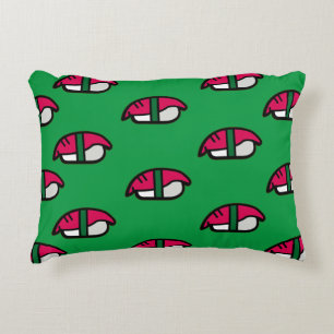 Coussins Décoratifs Dessin Kawaii Sushi, Riz de Poisson et Algues